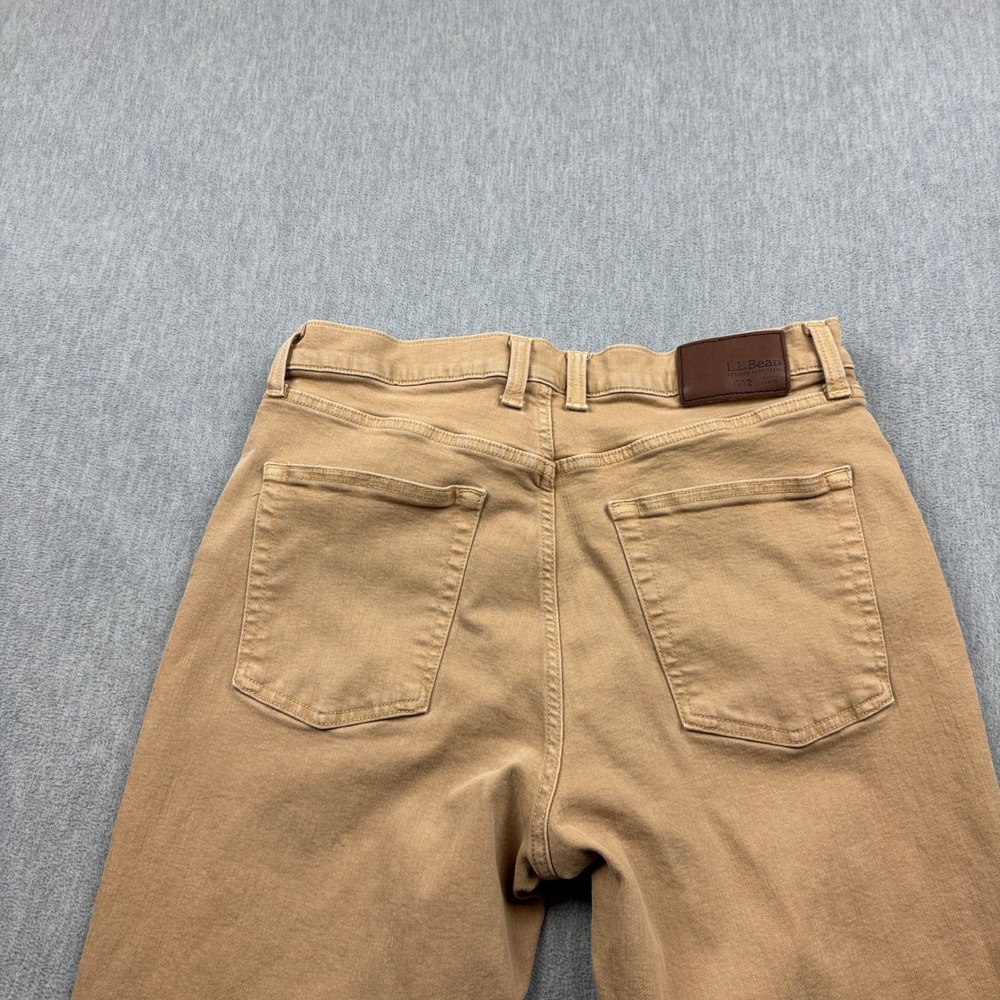 LL Bean Beanflex Jeans Mens 34X28 Tan Classic Fit Straight Leg Pants 511182 - Picture 12 of 13
